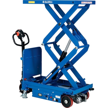 Global Industrial Self Propelled Mobile Scissor Lift Table, 40L x 20-1/2W, 2000 Lb. Cap. 988159